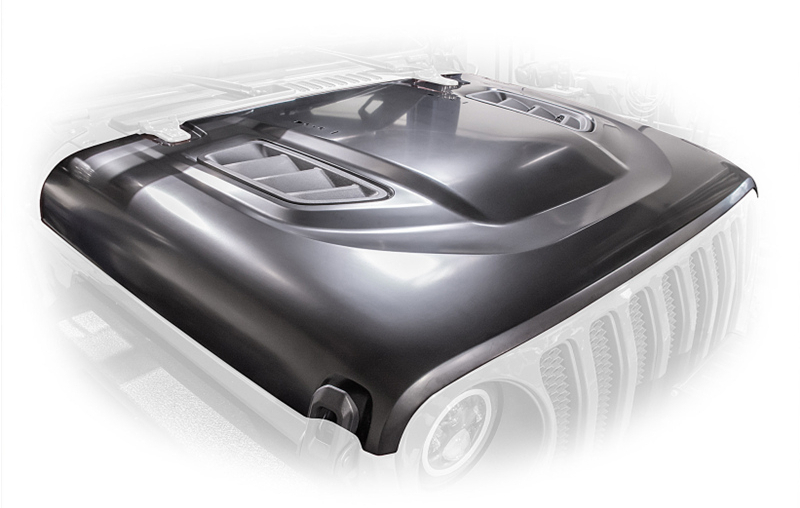 jeep wrangler jl rubicon replica hood 