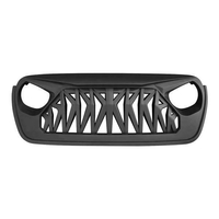 Matte black Front Grille Shark Grill Replacement for Jeep Wrangler JL JT 2018 2019 2020 2021