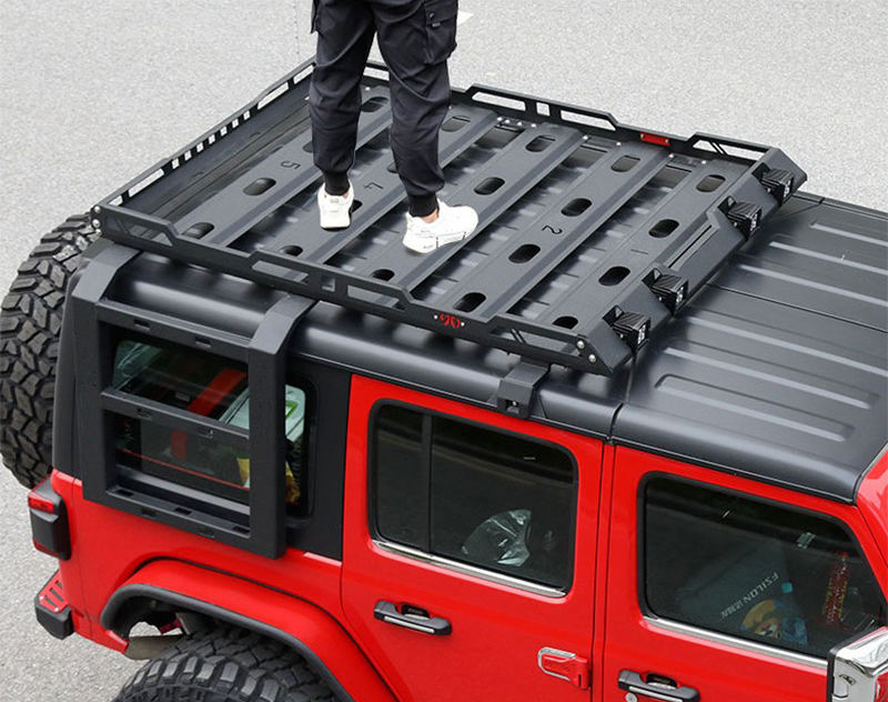 Roof Rack with Side Ladder for Jeep Wrangler JK JL Buy jeep jk roof rack with ladder jeep jl roof rack with ladder jeep jk roof rack Product on Hangzhou Green