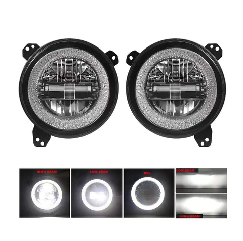 9" LED Headlights for 2018-2021 Jeep Wrangler JL