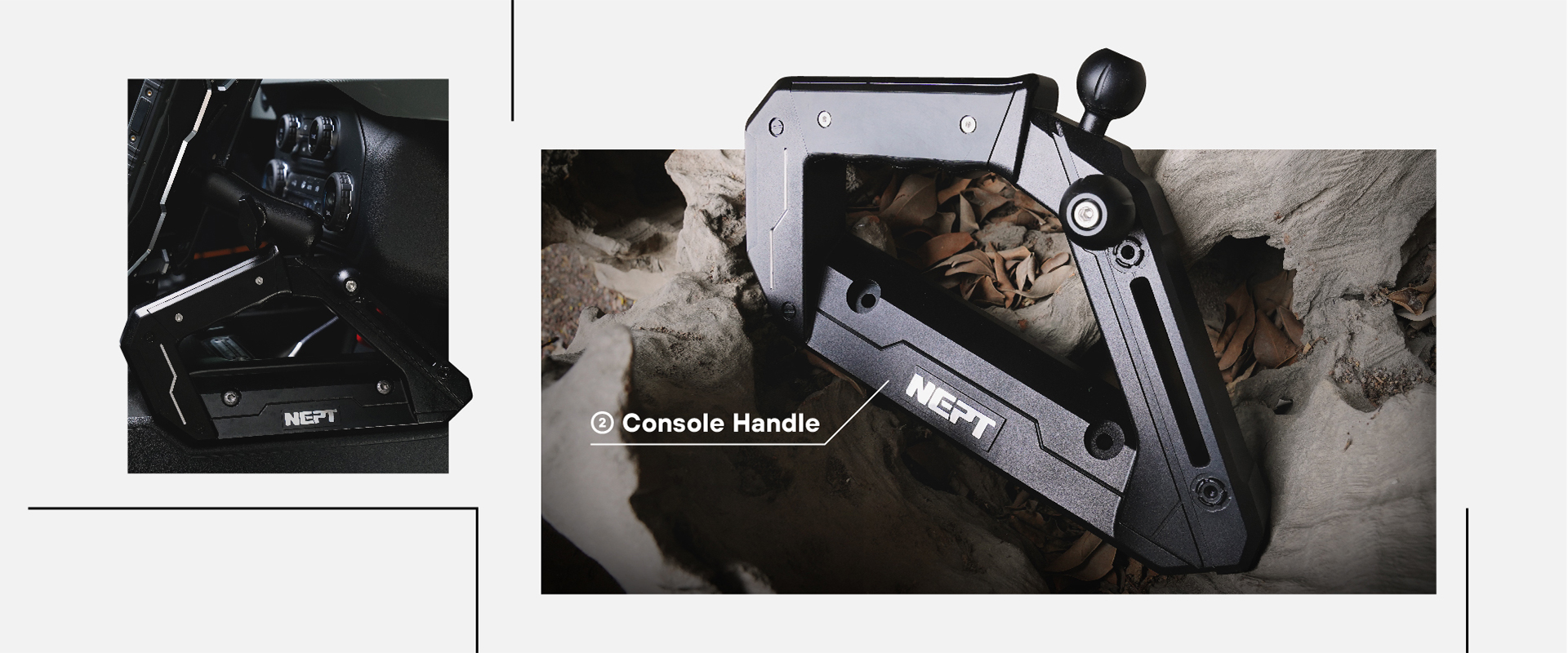 Wasteland Series Center Console Grab Handle for Ford Bronco