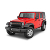 Mesh Grille Front Grill Cover Matte Black with Amber LED Running Lights for 2018 and Up Jeep Wrangler JL JLU JT