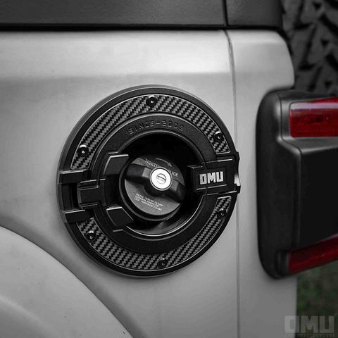 OMU Genesis Series Aluminum Gas Tank Cover with Transparent Capsule Design for Jeep Wrangler JK JL