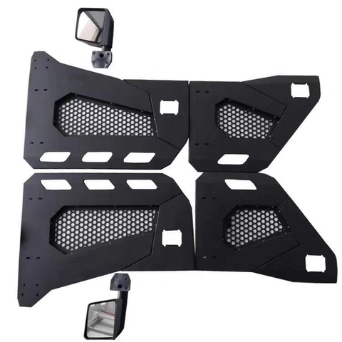 Tube Door Half Door With Side Mirror 4 Door for 2018-2022 Jeep Wrangler JL