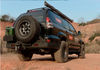 Heavy Duty Rear Bumper With Tire Carrier With Jerry Can For Toyota Prado 120