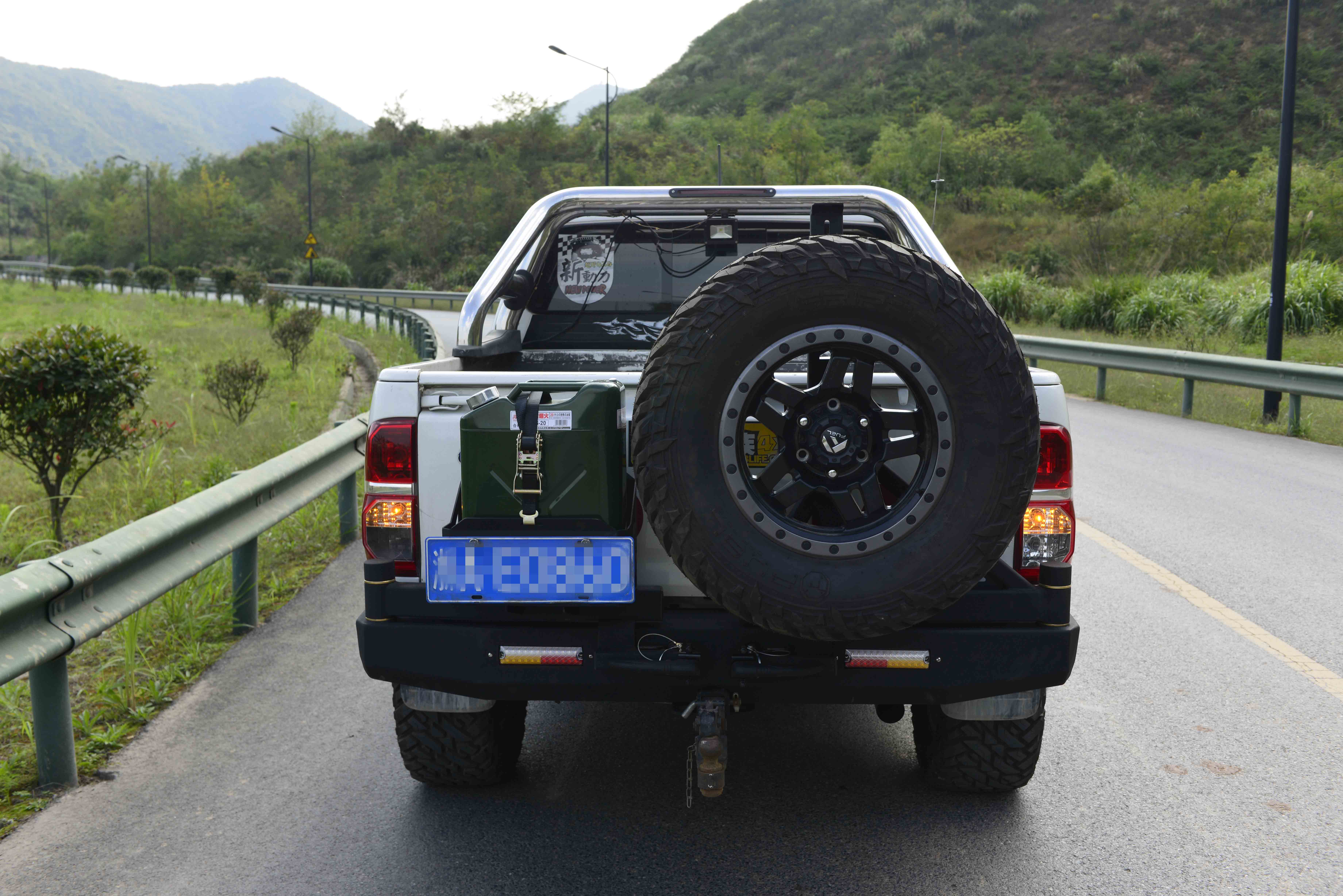 Rear Bumper With Tire Carrier With Jerry Can For Toyota Hilux Buy Toyota Hilux Rear Bumper