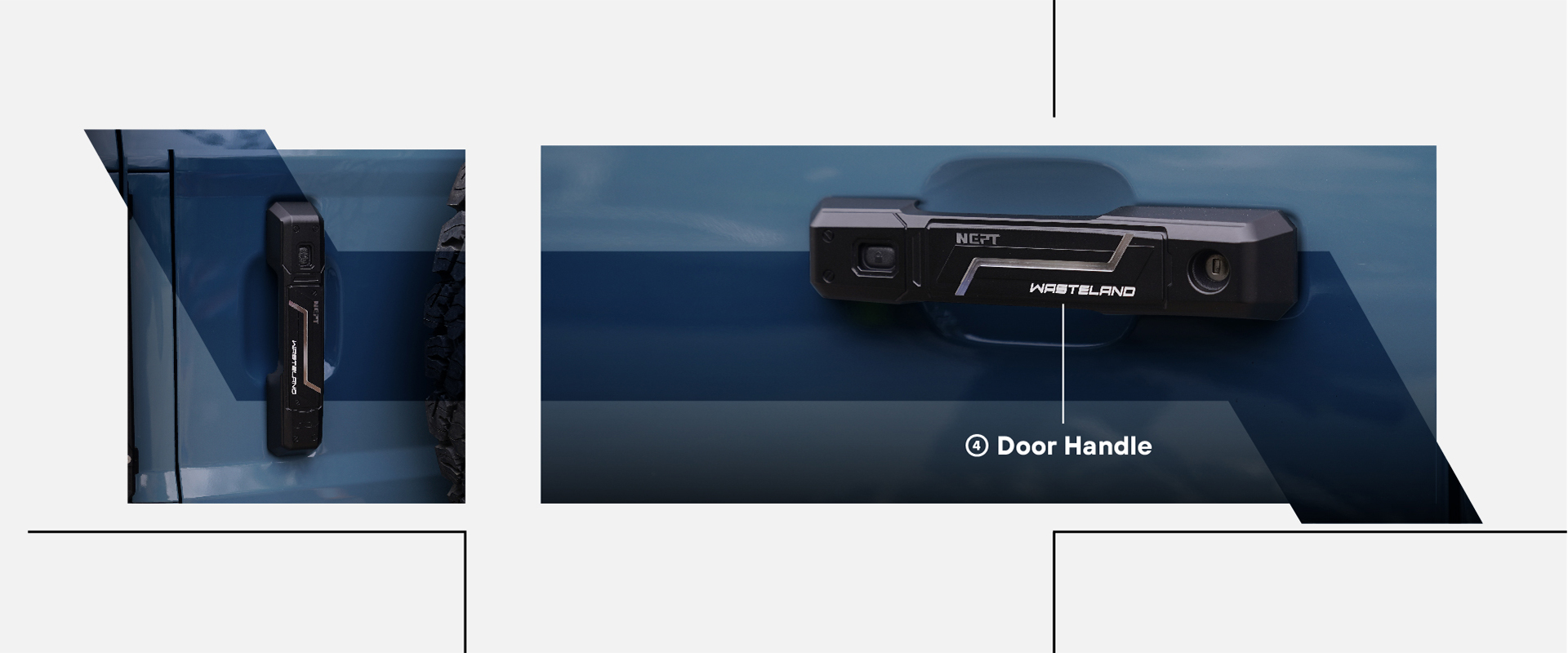 Wasteland Series Aluminum Door Handle for Ford Bronco 2.3T2.7T3.0T