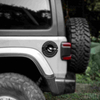 OMU Genesis Series Aluminum Gas Tank Cover with Transparent Capsule Design for Jeep Wrangler JK JL