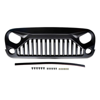 Angry Bird Grill Matte Black Mesh ABS for 2007-2018 Jeep Wrangler JK