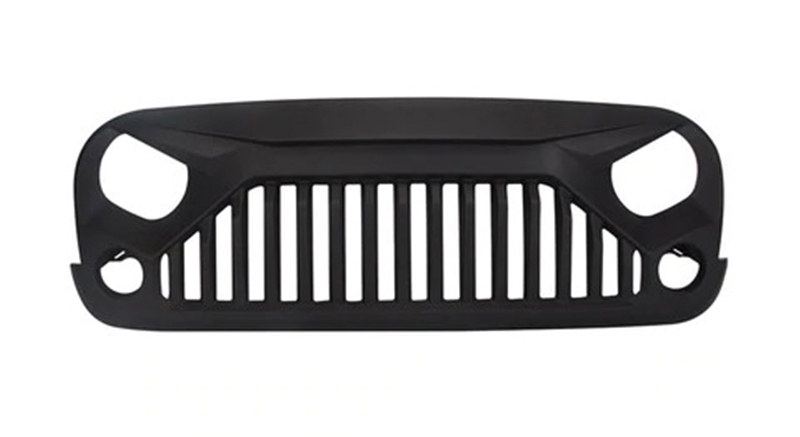 14-Gladiator Vader ABS Front Grill Matte Black Grille For Jeep Wrangler JK 07-18