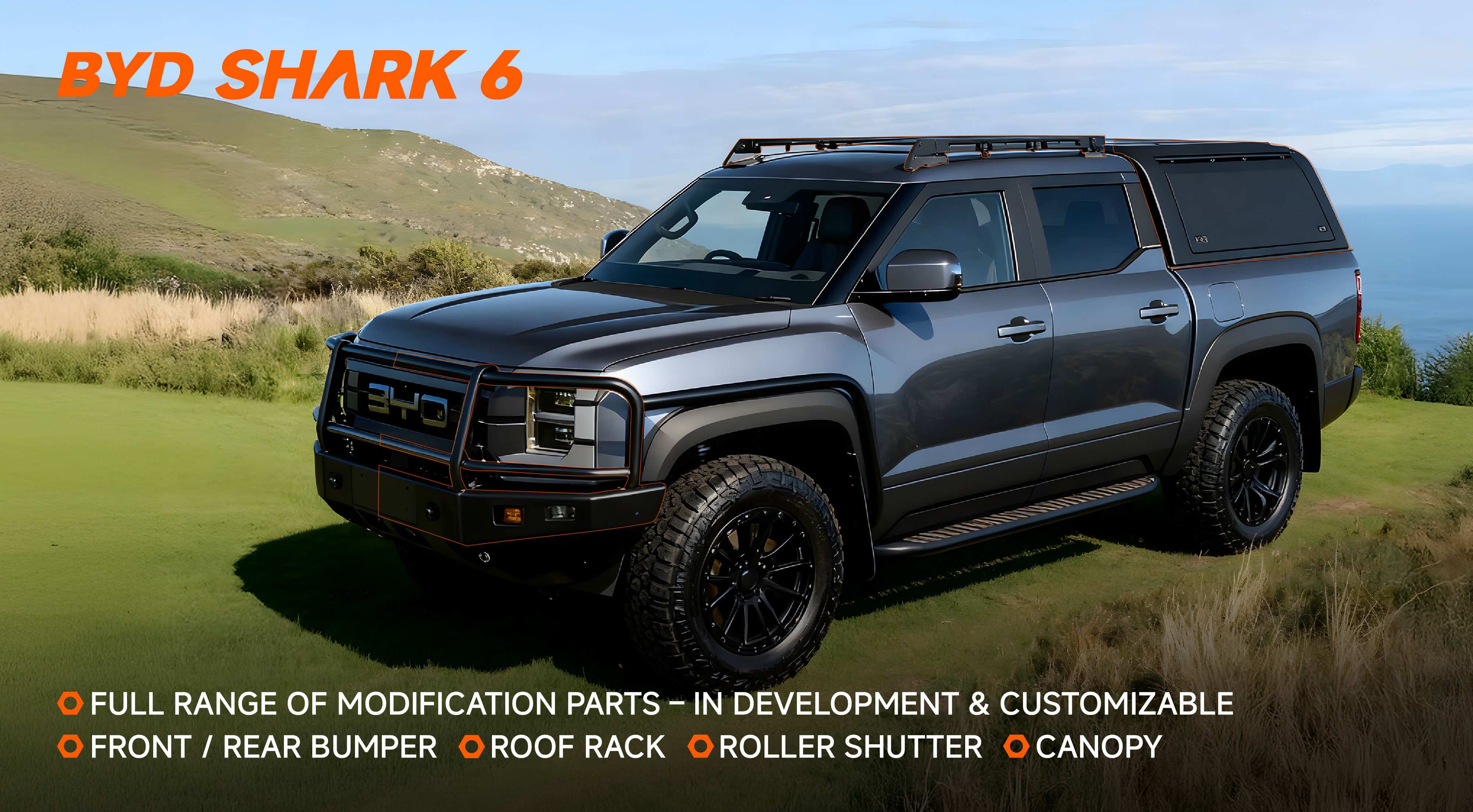 byd shark accessories canopy bull bar tonneau cover roof rack