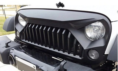 5-Gladiator Vader ABS Front Grill Matte Black Grille For Jeep Wrangler JK 07-18