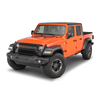 Mesh Grille Front Grill Cover Matte Black with Amber LED Running Lights for 2018 and Up Jeep Wrangler JL JLU JT