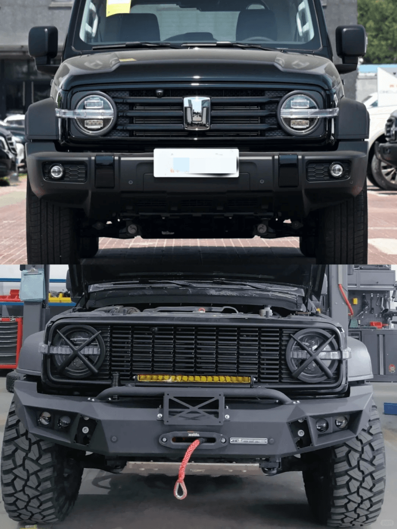 Tank 300 TOPFIRE front bumper installation view