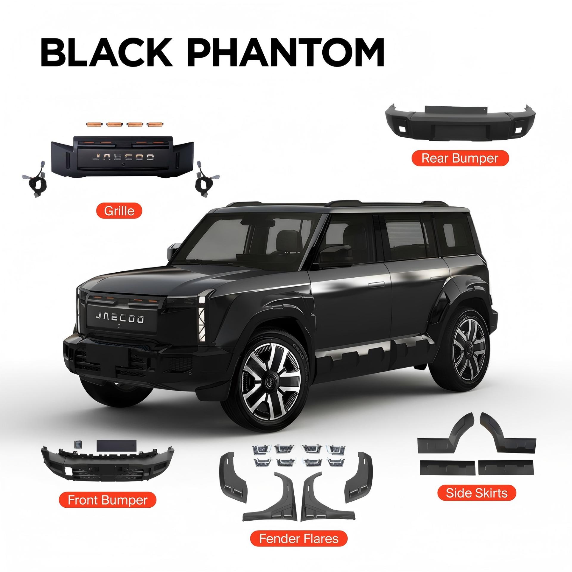 Black Phantom Body Kit for Jaecoo J6 Chile Philippine