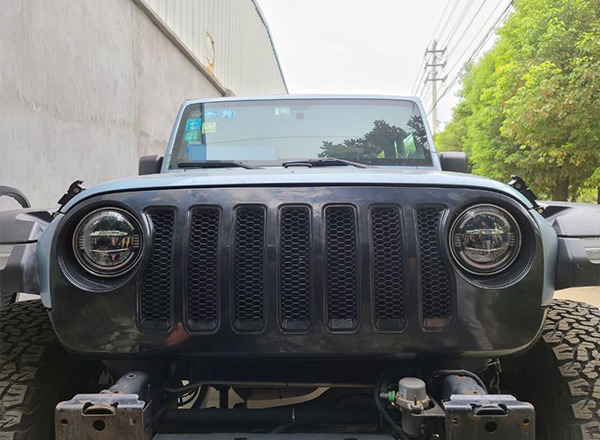 9-Front for 2007-2018 Wrangler JK Bumper Grille Grill Fit ABS Plastic