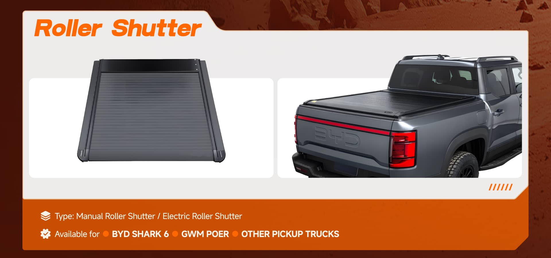 BYD Shark 6 Roller Shutter